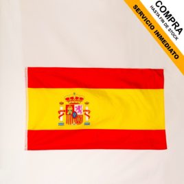 Bandera España <p> 150×90 cm </p><p style="background:orange; color:black; font-weight:bold; solid orange;">Desde 8,00 €/und</p>